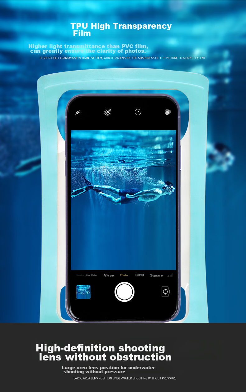Youyou Waterproof Phone Pouch Touchscreen Compatible Diving Snorkeling Rafting Swimming Sealed Waterproof Case 96600 Pearl White 5
