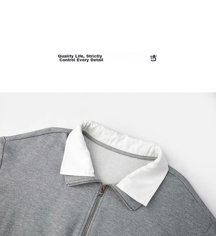 Demana [Instant Out Series] Spring Cloud Cotton Color-Block Lapel Drop Shoulder Loose Fit Petite Women's Jacket 12