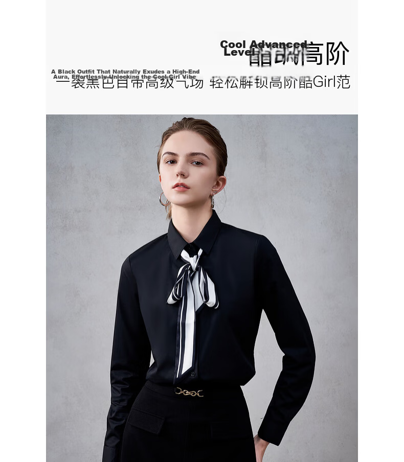 G2000 Women's Long Sleeve Commuter Shirt Cotton Blend with Tie Included All-Season Mall Edition 3