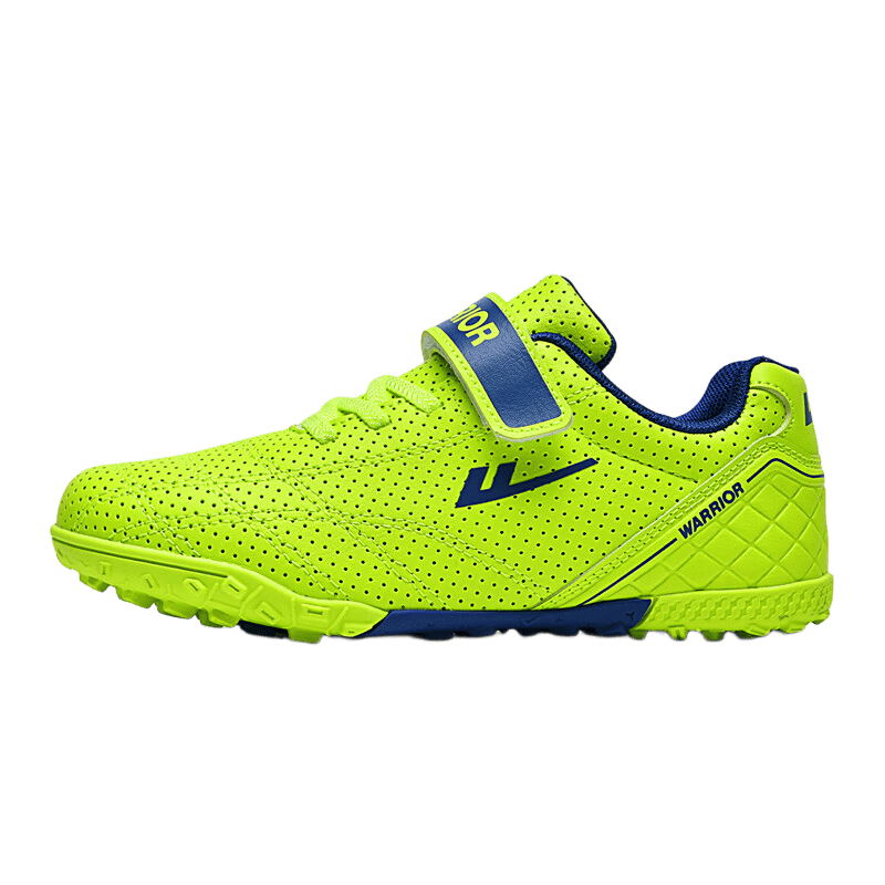 Huili Children's Soccer Shoes, TF Turf Studs with Velcro, for Boys And Girls of All Ages, Students, Model 685, Fluorescent Green, Size 31