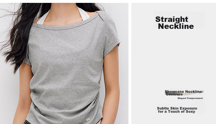 Semir Mall Same Style | Women's Summer Short Sleeve T-Shirt, Short Slim Fit, Off-Shoulder Ruffled 2026 Top 101326100002 14