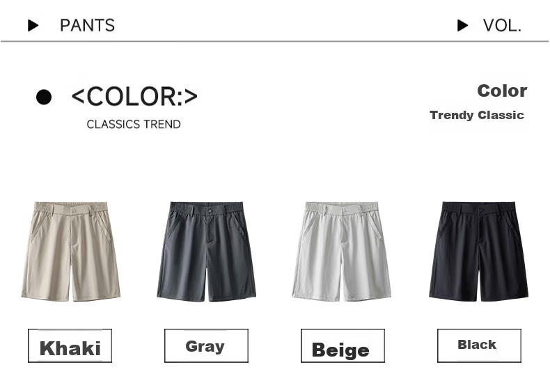 Fingercroxx IT Trendy Minimalist Straight-Leg Shorts Men 2026 Summer Lightweight Casual Five-Point Pants Beige M 4