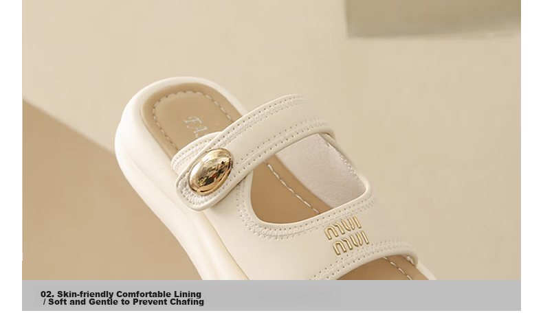 Cartelo Crocodile Women's Summer New Simple Versatile Soft Thick Sole Beach Sandals 1937 Beige Size 39 9