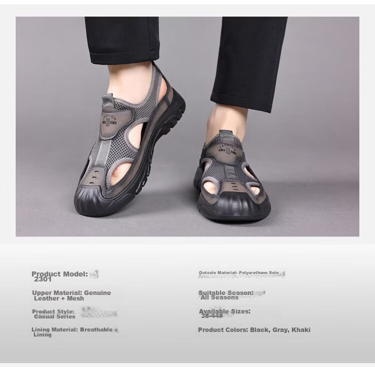 Jingzhenlianggong New Casual Sandals High-Quality Ultra-Soft Men's Breathable Sandals Wear-Resistant Non-Slip Dark Brown [Water-Resistant] Size 41 8