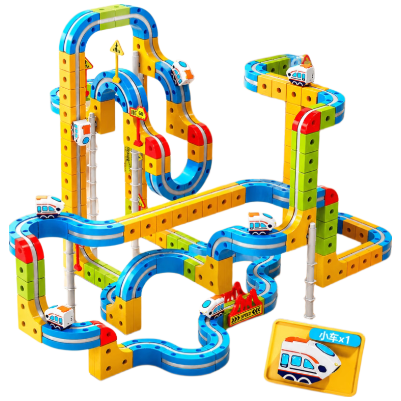 Miaobeile Children's Toy Boys Birthday Gift Magnetic Floating Track Car Small Train Toy Car 3-6 Years Assembly