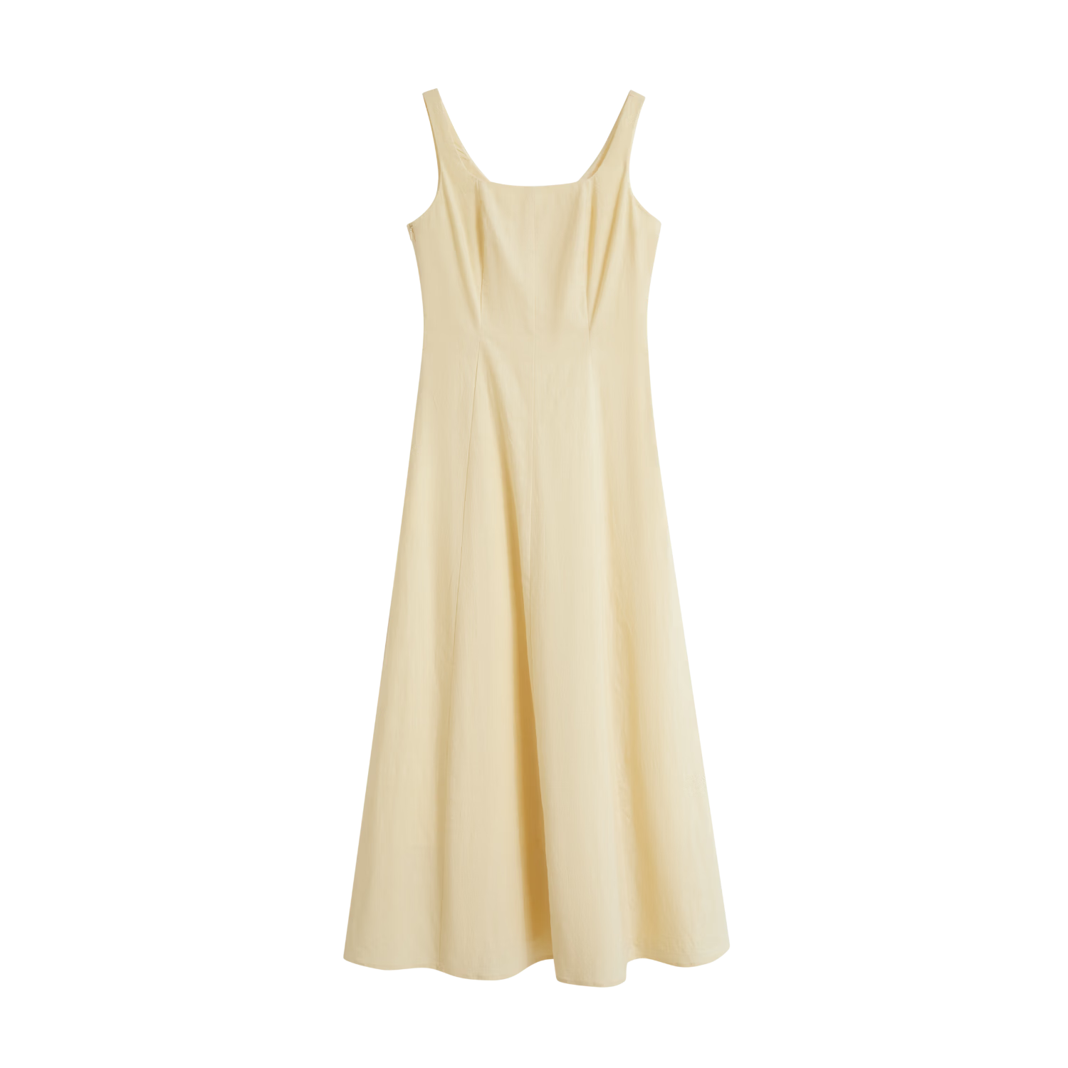 INMAN French Square Neck Slim Fit Camisole Dress 2026 Summer Goose Yellow - Petite Version S