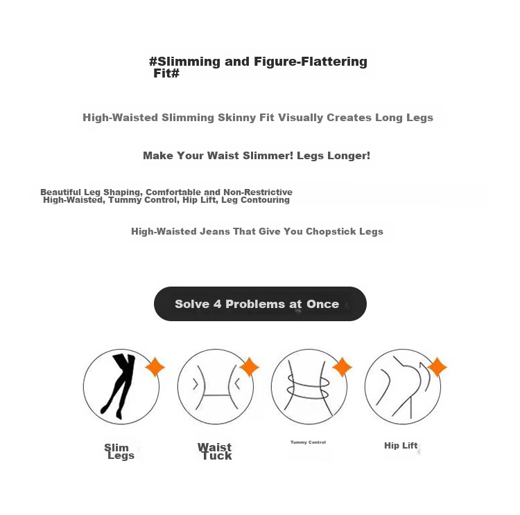 Jeanswest Women's High-Waist Jeans 2026 Spring Summer Simple Commuting Slim Fit Versatile Wide-Leg Straight Pants White S 5