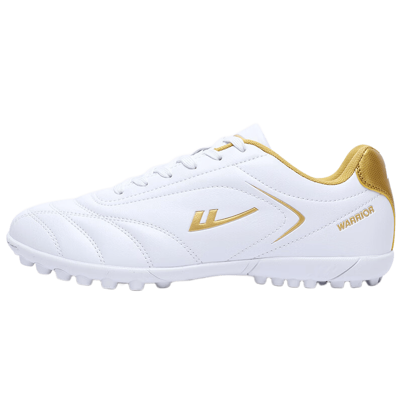 Huili Soccer Shoes with Molded Studs, TF Sole, Football Training Shoes for Adults, Primary And Secondary School Students, Universal 0305, White Gold Studs, Size 41