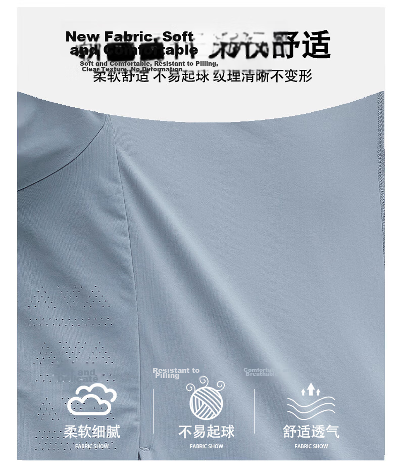 ROMON Men's Summer Ice Silk Quick-Dry Thin Breathable Casual Outdoor Sun Protection Jacket Fishing Coat 8189 Blue XL 4