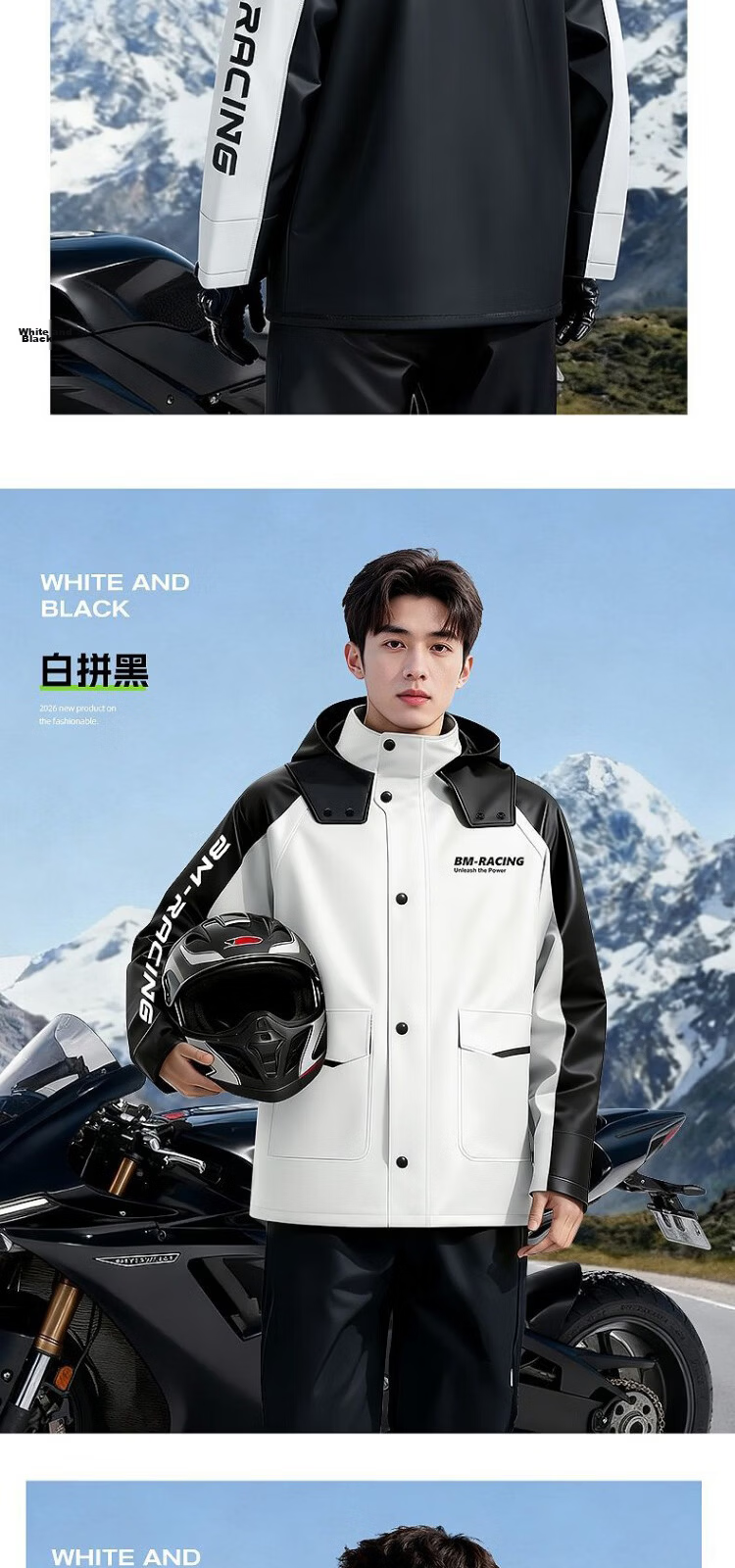 Beimei Motorcycle Electric Bike Delivery Full-Body Anti-Rain Suit Thickened Waterproof Unisex Adult Raincoat and Rain Pants 14