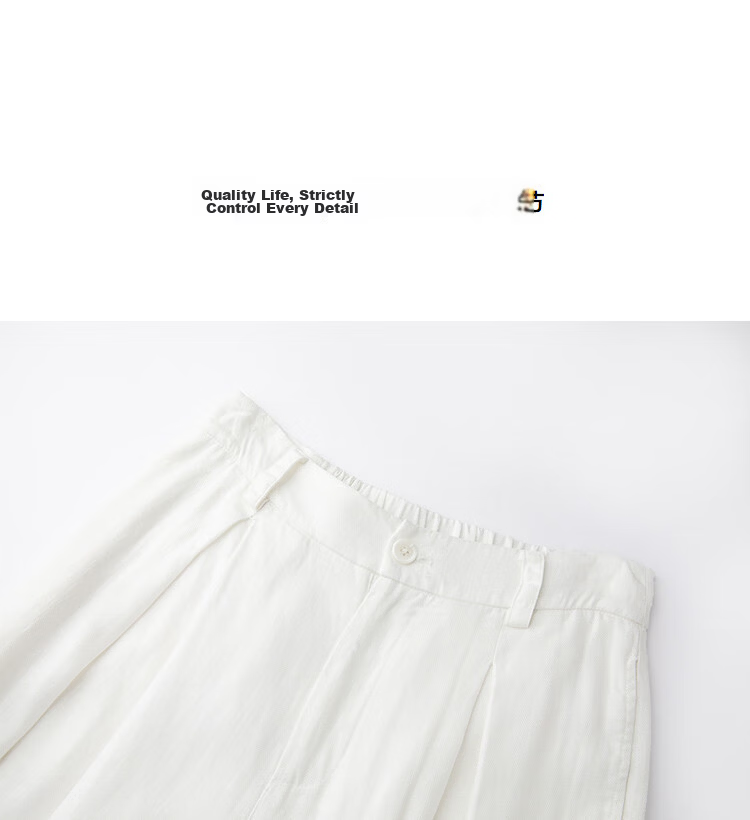 Demana [Linen Lyocell Blend] Spring Artistic Pleated Herringbone Wide-Leg Slimming Casual Pants for Women Premium Feel 12