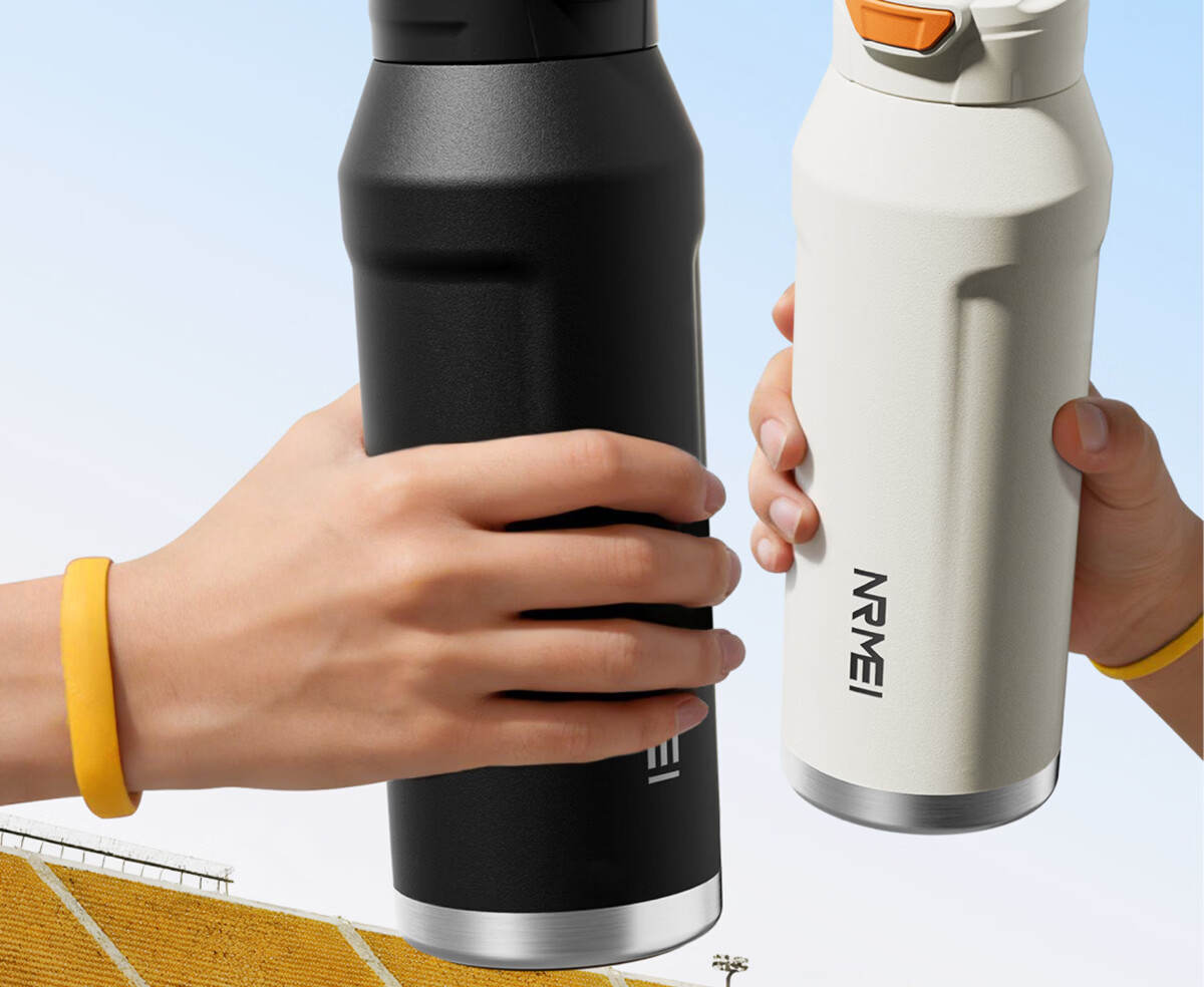 ERM Insulated Large Capacity 316 Stainless Steel Men's Water Bottle Portable High-Value 2026 New Student Straw Cup 3