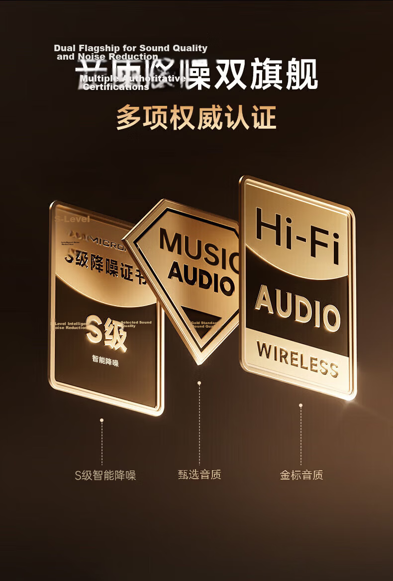 MICROKIA 2026 Latest Model - King Noise Cancelling Bluetooth In-Ear Earphones Deep Active Noise Cancelling Wireless Sports Earbuds Long Battery Life Compatible with Apple Xiaomi VIVO 2