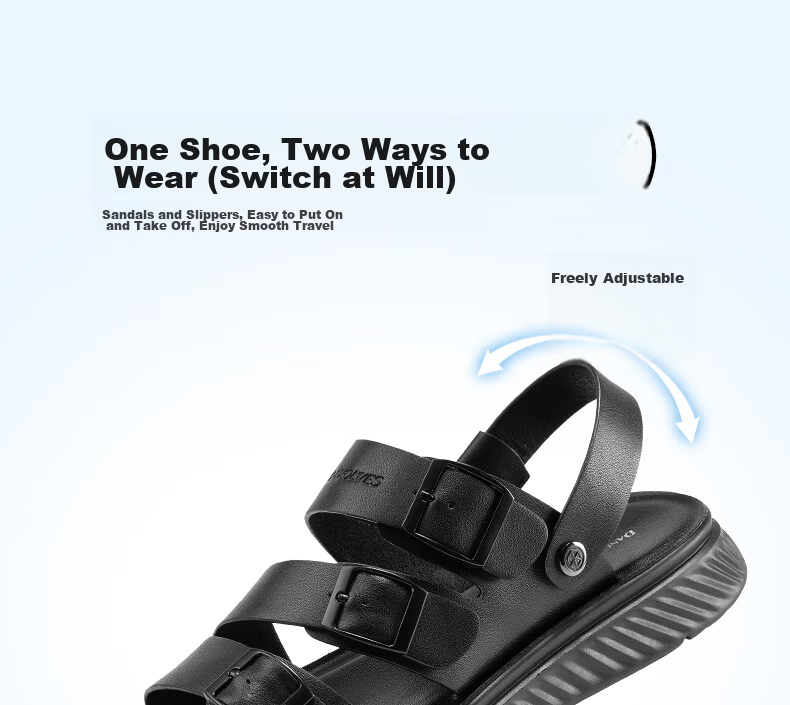DANCING WOLVES Summer Sandals Dual-Wear Breathable Quick-Dry Casual Outdoor Beach Shoes Durable Non-Slip Black Size 41 7