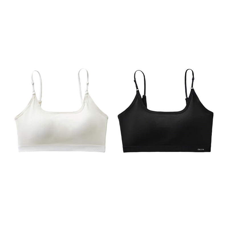 GUJIN Women's Back Beauty Bra 2026 Cotton Strapless Vest Summer Thin Large Chest Minimizing Push-Up Bra