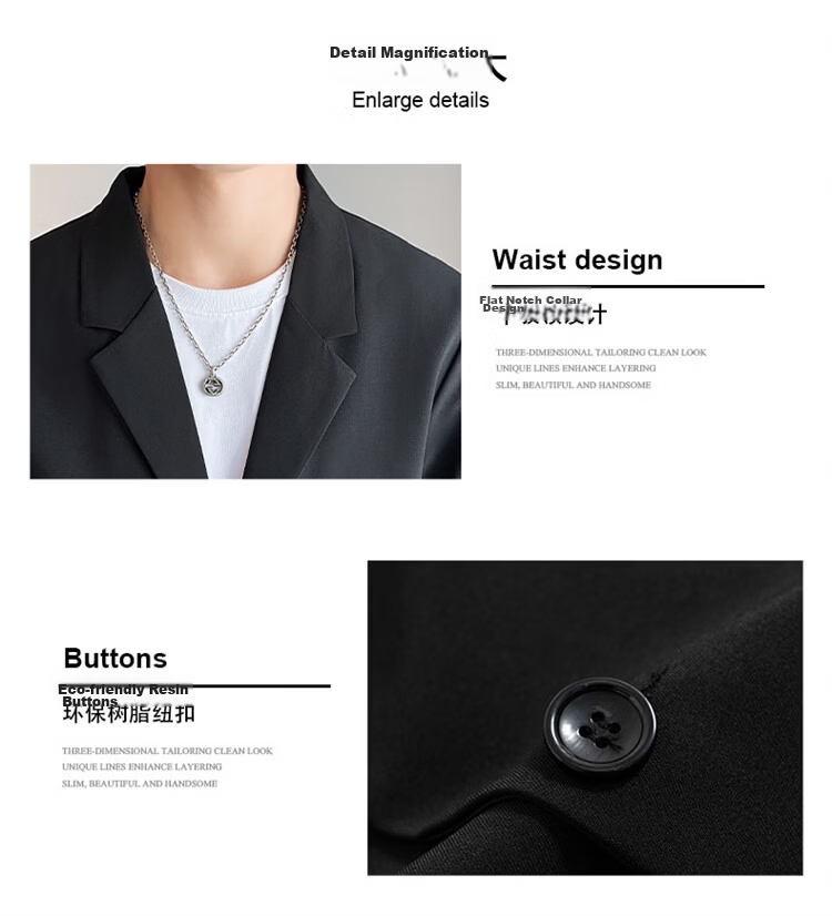 TUCANO Men's Casual Slim Fit Blazer Suit Jacket Korean Style Trendy Formal Groom Best Man Wedding Banquet 5