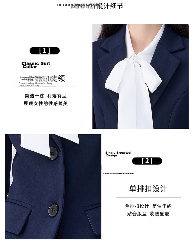 Chaoxu White Long Sleeve Bow Tie Shirt Women's Professional Slim Fit Elegant Casual Blouse 5