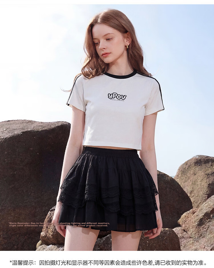 TonLion 2026 Summer New Couple Short Sleeve T-Shirt Unisex Shoulder Top Summer Trendy Short Sports Style 16