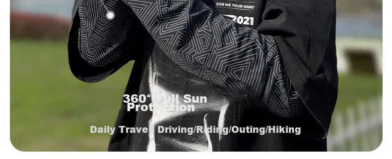Huili Sun Protection Ice Sleeves for Men, Summer Loose Arm Sleeves, Silk Cool-Feeling Arm Guards, Outdoor Driving Cycling Arm Sleeves for Wome 7