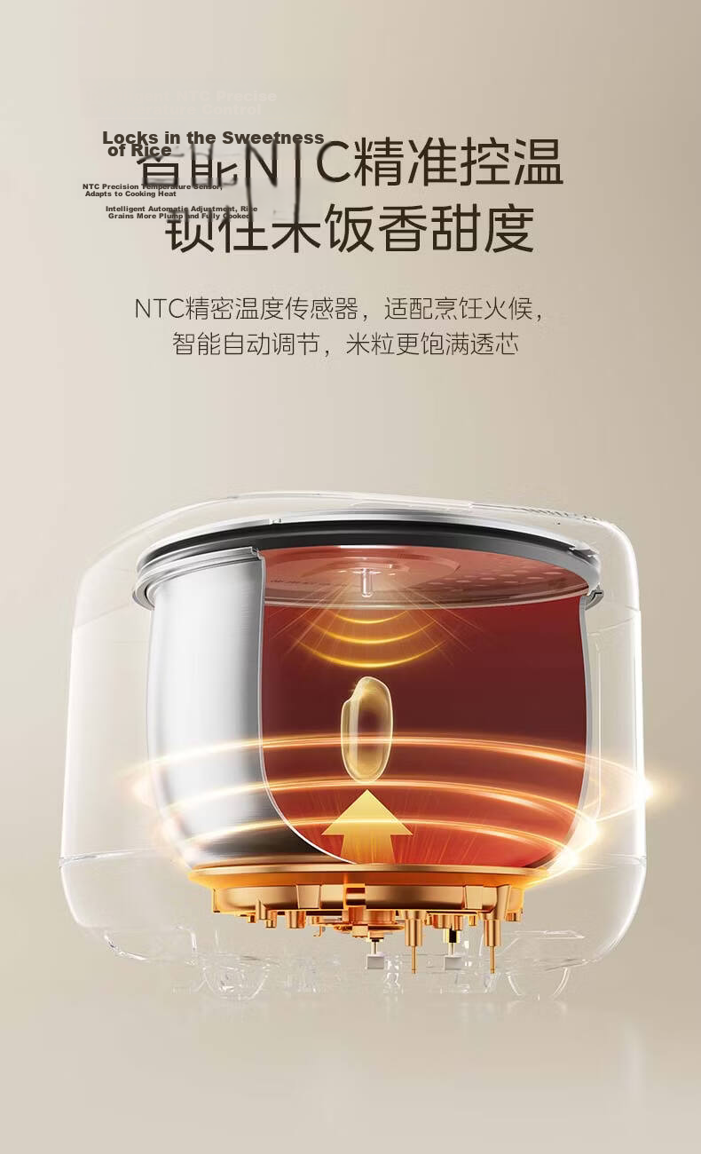 Midea Rice Cooker 5L 316L Zero-Coating Stainless Steel Inner Pot Six Intelligent Menus 24H Reservation Removable Lid MB-FB5091S [ZMD Peace of Mind Series] 10