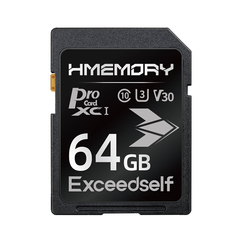 Huacun SD Card 64GB V30 High-Speed Memory Card Compatible with Canon Sony Fuji Nikon Panasonic Leica Cameras Universal Storage for Students CCD Instant Camera