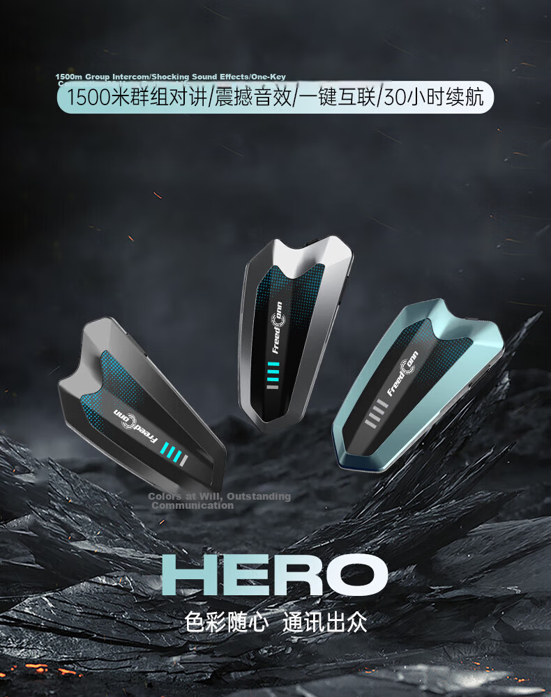 FreedConn Luyi FX PLUS Helmet Bluetooth Headset Motorcycle Intercom MESH One-Key Connection AI Noise Reduction 1