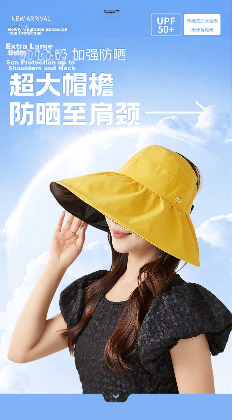 Langsha Women's Sun Protection Hat UV Protection Wide Brim Face Shield Lightweight Breathable Bucket Hat 1