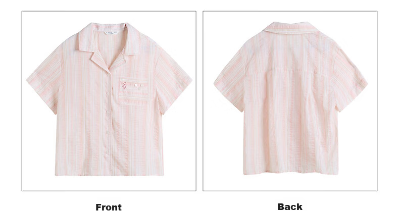 TonLion 2026 Summer Women's Short Sleeve Striped Commuter Sweet Shirt 17