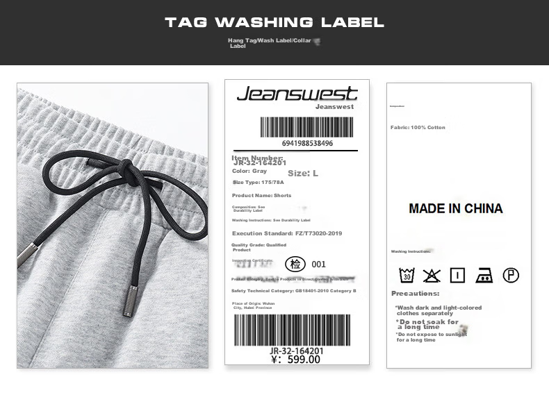JEANSWEST LIFE Men's Pure Cotton Five-Point Shorts 2026 Summer New Loose Casual Comfortable Shorts B 22