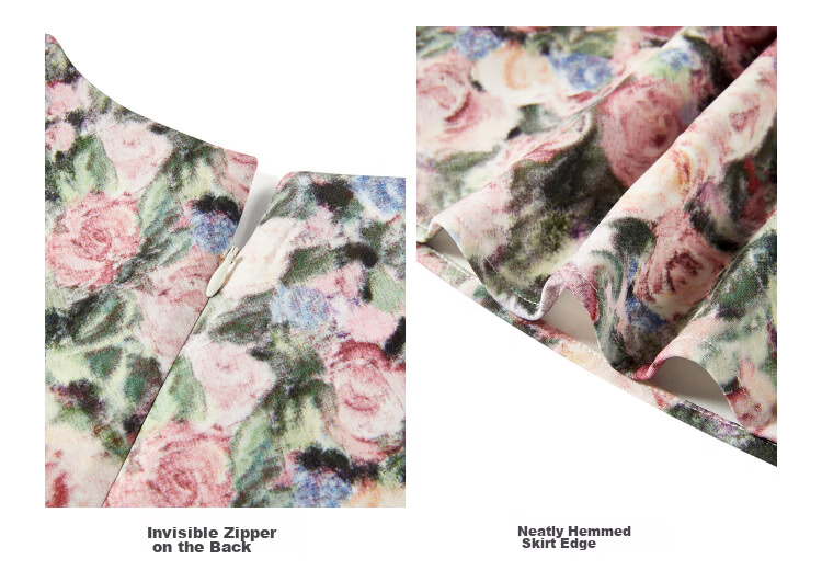 LeTing Original Printed Stiff Fabric Detachable Collar Dress Cypress Green (In Stock) L 33