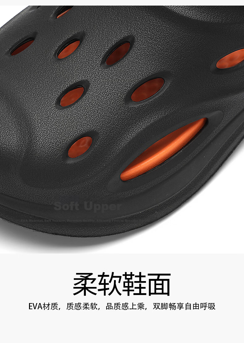 XTEP Men's New Dual-Purpose Outdoor Beach Sandals Casual Sports Shoes for Couples White Black Size 42-43 Model 043 6