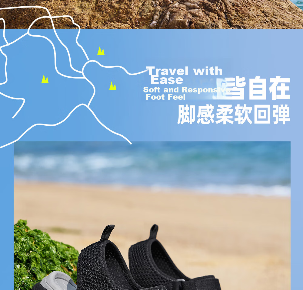 CAMEL Summer Open-Toe Breathable Outdoor Sports Casual Beach Hiking Sandals G16M307030 Gray Size 41 17