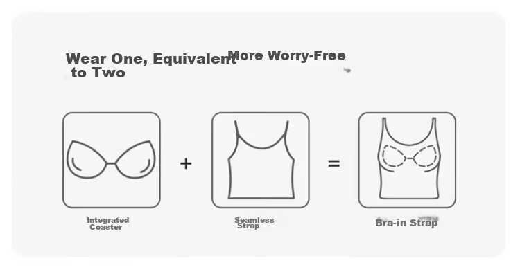 Langsha Women's Camisole Vest 2026 Summer New Seamless Built-in Bra Top with Chest Pad for Layering and Outerwear 5