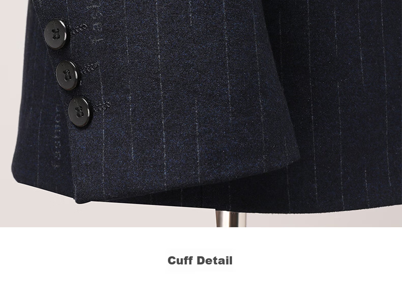 Shanshan Men's Slim Fit Business Casual Striped Suit Set New Professional Workwear Groom Best Man Wedding Formal Wear 16