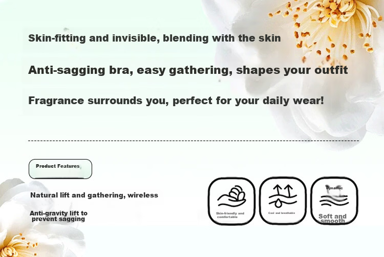 GUJIN Women's Invisible Seamless Camellia Scented Summer Cooling Breathable Push-Up Bra with Ventilated Cups 1