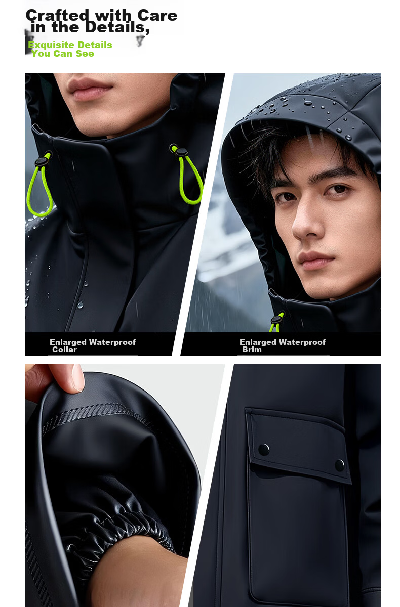 Beimei Motorcycle Riding Raincoat Unisex Thickened Windproof Heavy Rain Split Raincoat and Pants Delivery Rider Suit 11