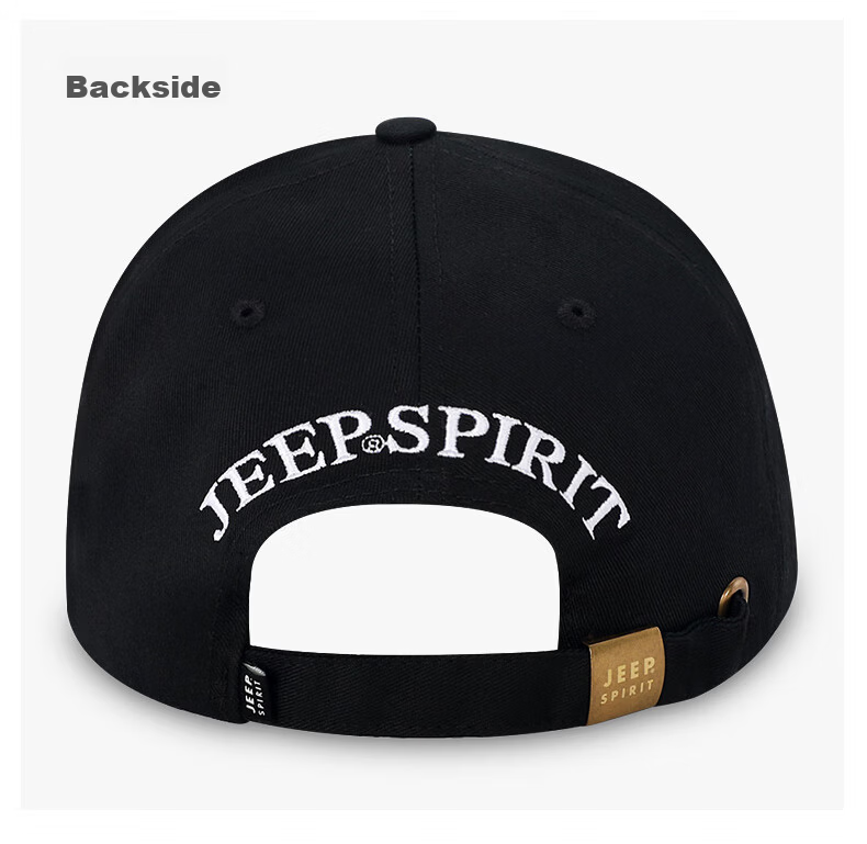 JEEP Men's Fashion Korean Style Baseball Cap Simple Trendy Duckbill Hat Unisex Couple Four Seasons Hat A0084 Black 13
