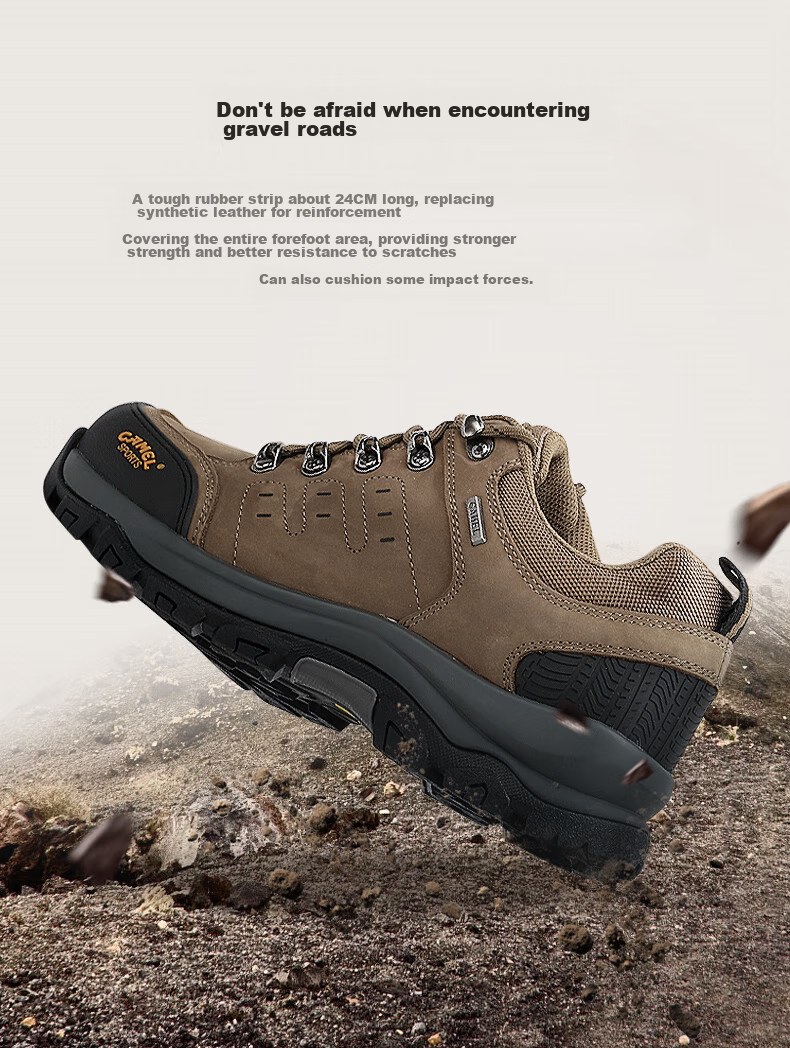 CAMEL Outdoor Hiking Shoes for Men, Leather, Durable, Shock-Absorbing, Casual Sports Shoes for Climbing, Model 6935 4