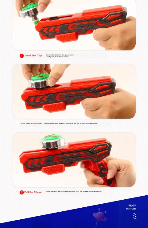 Lankup Gyroscope Toy Gun Launcher Dual Battle Board Game Children's Toy for Boys Ages 3-6 Birthday Gift 8
