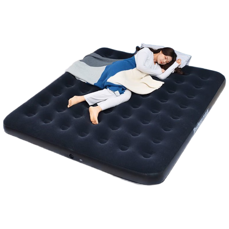 Bestway Inflatable Skin-Friendly Air Mattress Double Extra Large Portable Folding Car Bed Sleeping Pad without Electric Pump 67915
