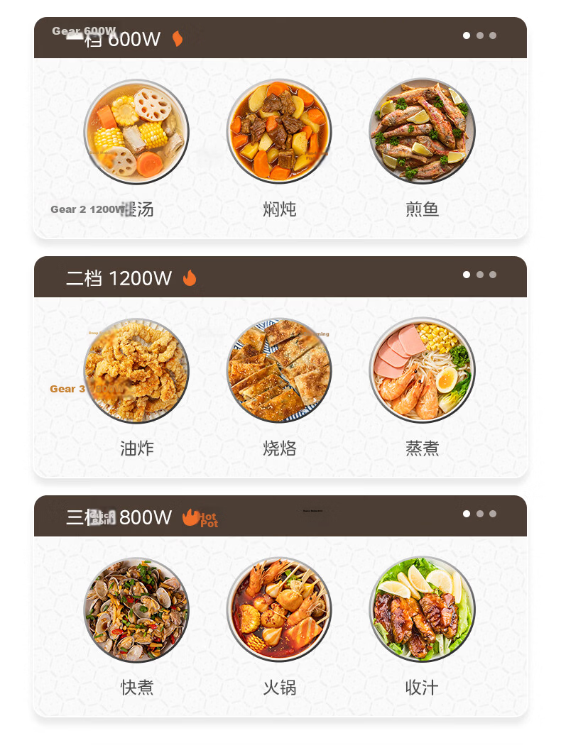 Midea Electric Frying Pan Electric Steamer Electric Cooker Electric Hot Pot Multi-Functional Household 4L 304 Honeycomb Crystal Multi-Purpose Electric Heating Pot MC-HGS2812 13