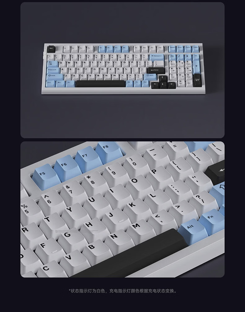 Ikbc Answer 98 Three-Mode RGB Window White Wired Gaming Keyboard Mahjong Switch 42g Switch 15