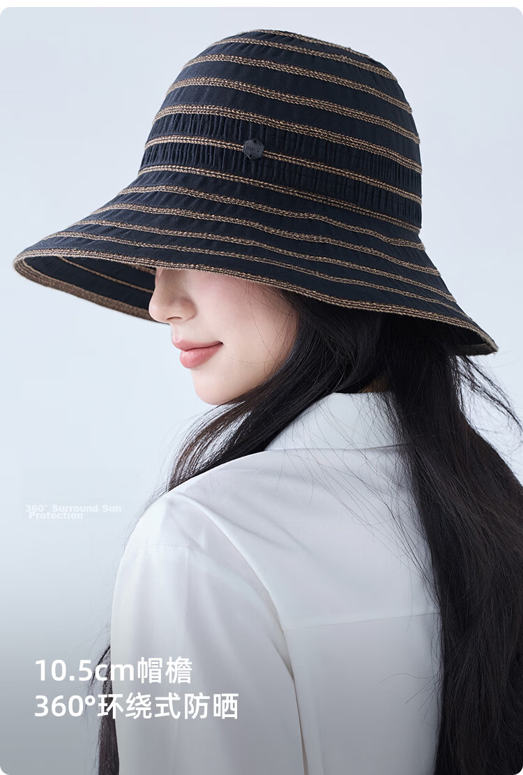 JIUMU Women's Sun Protection Hat UV Protection Outdoor Summer Bucket Hat Face Covering 5