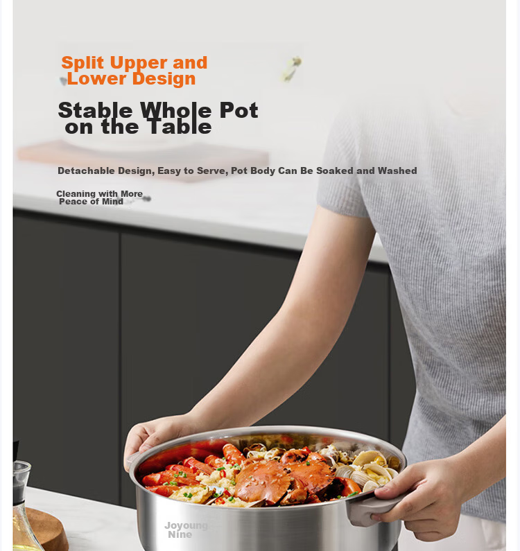 Joyoung 6L Household Detachable Multi-Functional Electric Hot Pot Stainless Steel IH Electric Cooker HG60-GN12 13