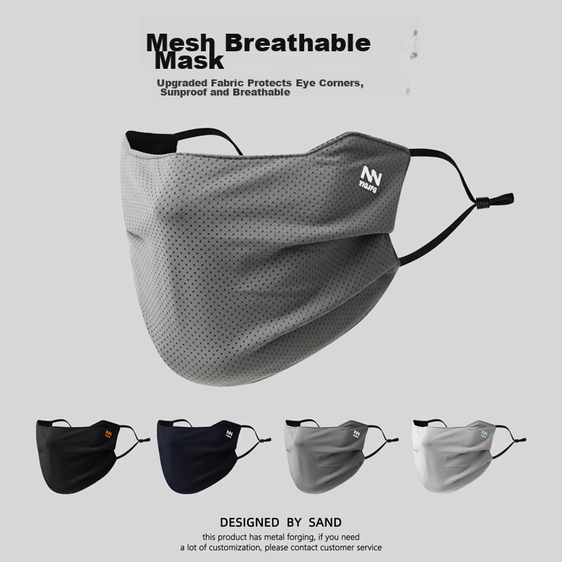 Spapani Men's Sunscreen Mask Spring Summer Cycling Breathable Dustproof Black Face Cover Trendy UV Protection Thin Special Edition 1
