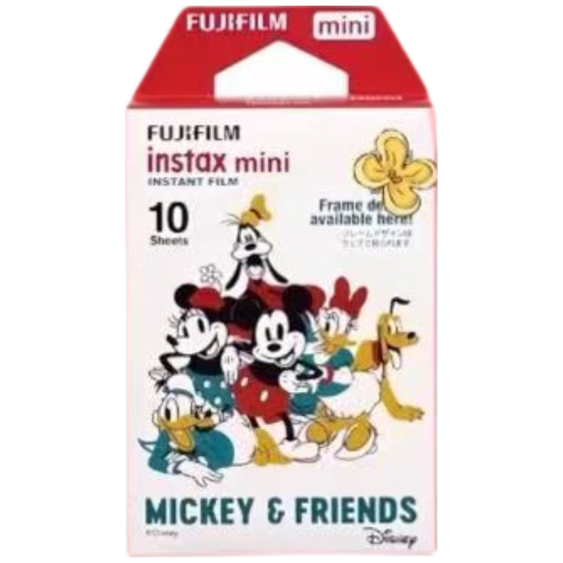 FUJIFILM Instax Mini Mickey Photo Paper 10 Sheets (International Version) (Compatible with Mini SE/12/40/41/90/99/EVO, etc.)