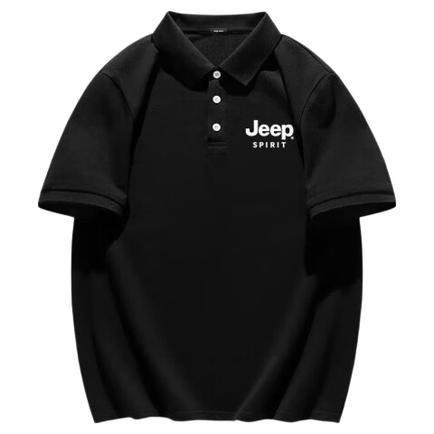 JEEP SPIRIT Men's Polo Shirt Casual Simple Versatile Short Sleeve T-Shirt Khaki 3XL