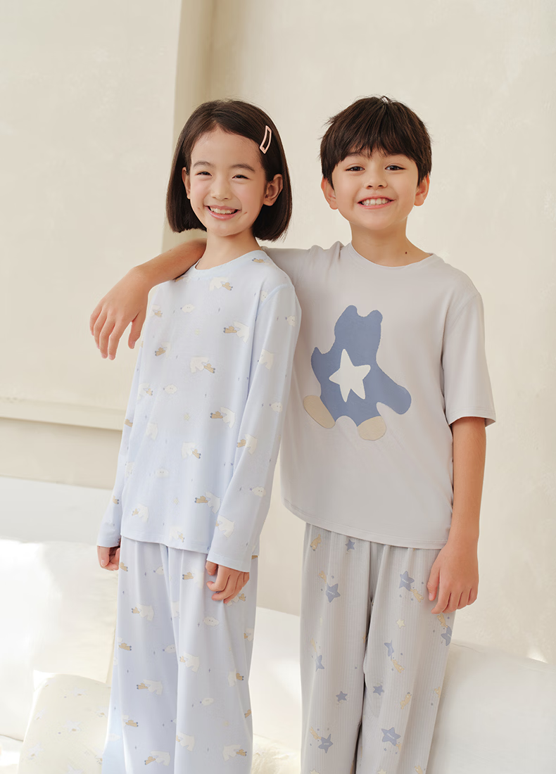 Like uu [Recommended by Zhu Dan] Children's Summer Thin Modal Pajamas for Boys and Girls 2026 New Arrival 26