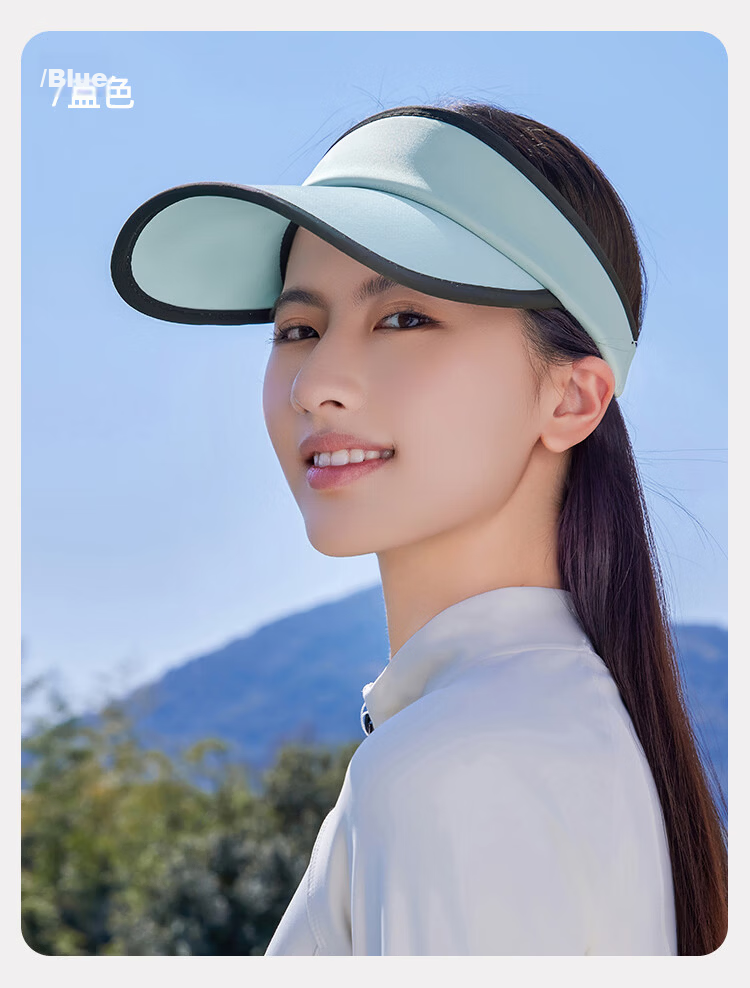 Romon Women's Open-Top Sun Hat Summer Sunshade Running Sports UV Protection Outdoor Wide Brim Hat 12
