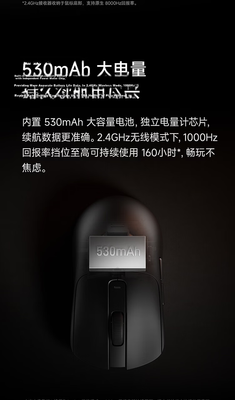 MI Mouse X1 Wireless Gaming Mouse, Dual-Mode (2.4GHz/Wired), Lightweight, 3395 Sensor, Dual 8K, 26000 DPI, for Valorant, CS2, VALORANT, LOL, Black Color 13